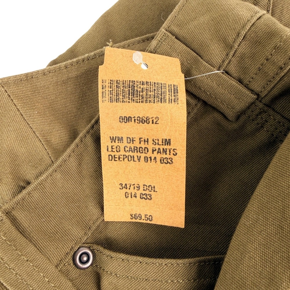 Duluth Trading Co Fire Hose Slim Leg Cargo Pants Brown 14x33 34719 Workwear - Picture 3 of 7